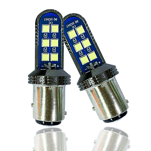 

OTOLAMPARA 2 Units LED DRL Bulb 1157 12W 3030 Top Lens Spotlight BAY15D LED Bulb 1/1 Halogen Bulb Size 50000hrs Lifespan Plug and Play Installation Car P21/5W LED Bulb 6000K White Color Lightness