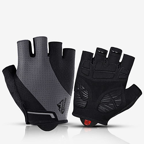

Bike Gloves / Cycling Gloves Breathable Quick Dry Wearable Fingerless Gloves Sports Gloves Yellow Grey for Adults' Outdoor Exercise Cycling / Bike