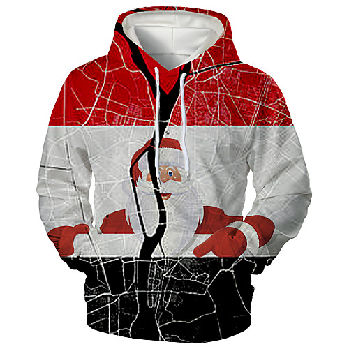 

Men's Pullover Hoodie Sweatshirt Print Graphic 3D Front Pocket Hooded Christmas Daily 3D Print 3D Print Christmas Hoodies Sweatshirts Long Sleeve Red