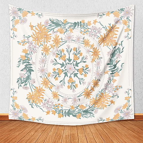 

Wall Tapestry Art Deco Blanket Curtain Picnic Table Cloth Hanging Home Bedroom Living Room Dormitory Decoration Polyester Fiber Flowers
