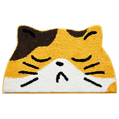 

Bathroom Bath Mats Light Yellow Creative Absorbent Bathroom Rug Special Material Cute
