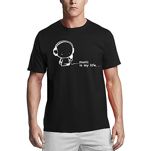 

Men's Unisex T shirt Other Prints Graphic Plus Size Print Short Sleeve Daily Tops Cotton Basic White Black Red