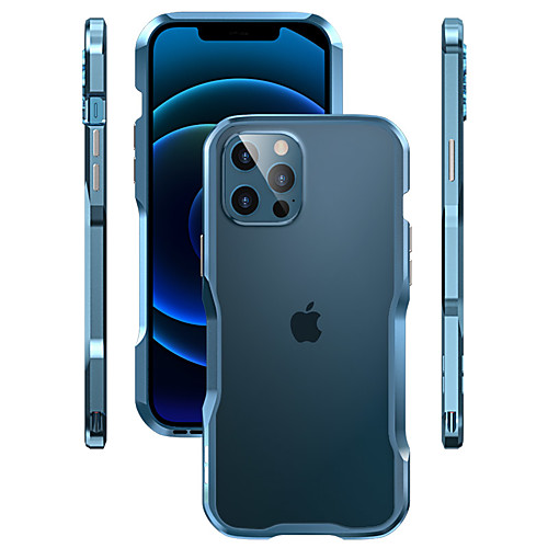 

Cool Metal Case For Apple iPhone 12/11/SE2020 Metal Border Shockproof Back Cover Solid Colored Fashion Metal Case for iPhone 12 Pro Max XR XS Max iPhone 8 Plus 7