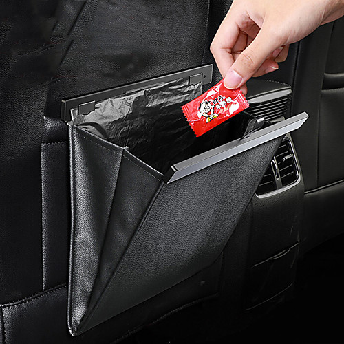 

Baseus Car Seat Back Organizer PU Leather Garbage Storage Bag Auto Backseat Multi Pocket Hanging Pouch Car Organizer Accessories Black Brown