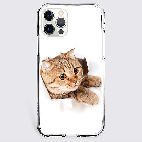 

Cat Animal Phone Case For Apple iPhone 12 iPhone 11 iPhone 12 Pro Max Unique Design Protective Case Shockproof Back Cover TPU