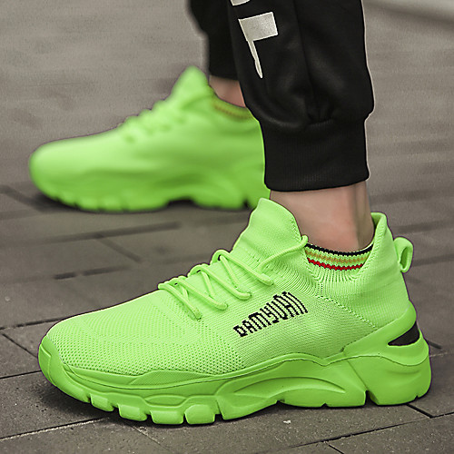 

Unisex Trainers Athletic Shoes Casual Daily Outdoor Running Shoes Walking Shoes Mesh Breathable Non-slipping Wear Proof White Black Yellow Summer
