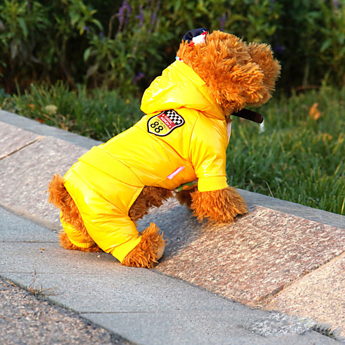 

Dog Coat Jumpsuit Cartoon Keep Warm Sports Winter Dog Clothes Puppy Clothes Dog Outfits Red Blue Costume for Girl and Boy Dog Cotton XS S M L XL XXL