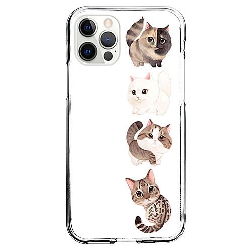 

Cat Animal Phone Case For Apple iPhone 12 iPhone 11 iPhone 12 Pro Max Unique Design Protective Case and Screen Protector Shockproof Back Cover TPU