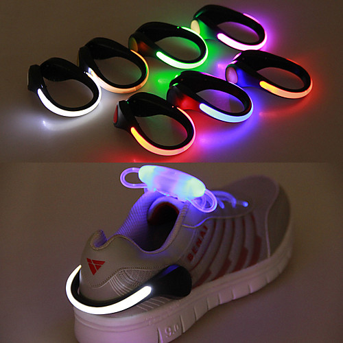 

led shoes clip light,reflective safety gear with 2 modes for night running jogging, walking and camping fit for women men boys girls of 2 pack(white)