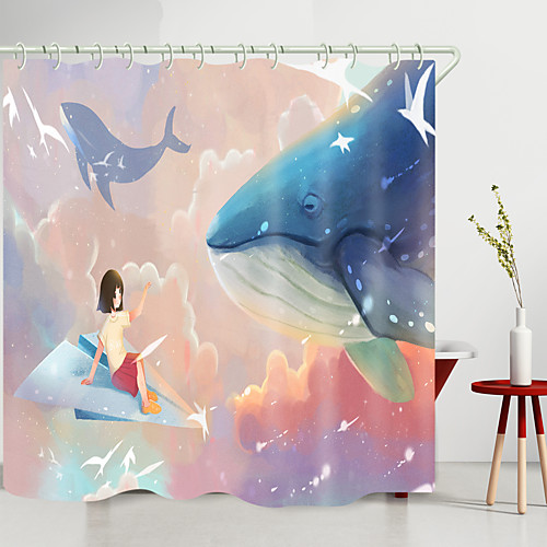 

Shower Curtains & Hooks Modern Polyester New Design 72 Inch