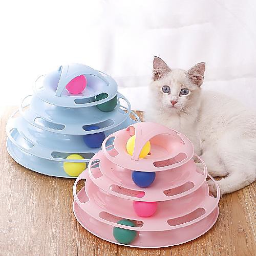 

Cat Ball Tracks Ball Interactive Tracker Cat 1pc Pet Friendly ABSPC Gift Pet Toy Pet Play