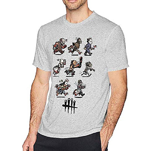 

Men's Tee T shirt Graphic Cartoon Characters Short Sleeve Party Tops Cotton Sporty Basic Casual Round Neck White 2# White 3# White