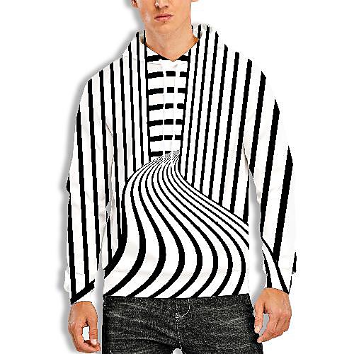 

Men's Pullover Hoodie Sweatshirt Graphic Optical Illusion 3D Print Hooded Daily 3D Print 3D Print Casual Hoodies Sweatshirts Long Sleeve White
