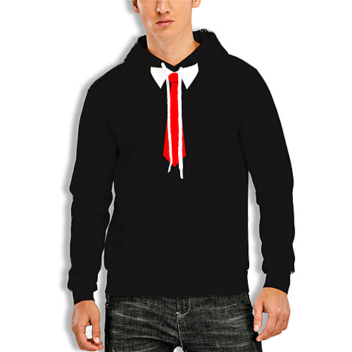 

Men's Pullover Hoodie Sweatshirt Graphic 3D Print Hooded Daily 3D Print 3D Print Casual Hoodies Sweatshirts Long Sleeve Black