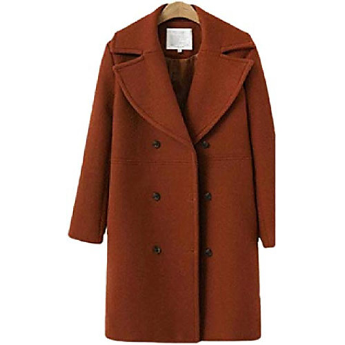 

women long jacket notched lapel double breasted trench coat outwear,1,x-small