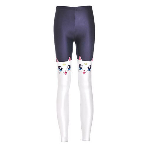 

Women's Casual Yoga Comfort Daily Gym Leggings Pants Graphic Ankle-Length Print Dark Blue