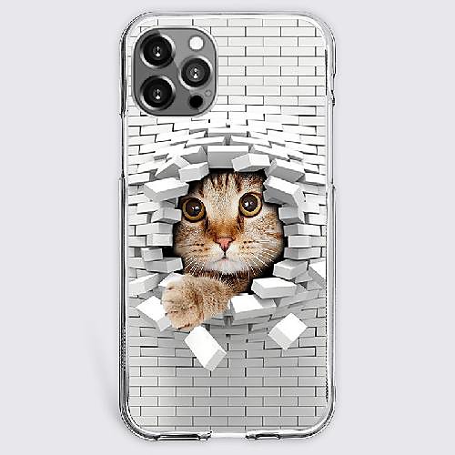 

Cat Novelty Phone Case For Apple iPhone 12 iPhone 11 iPhone 12 Pro Max Unique Design Protective Case Shockproof Back Cover TPU