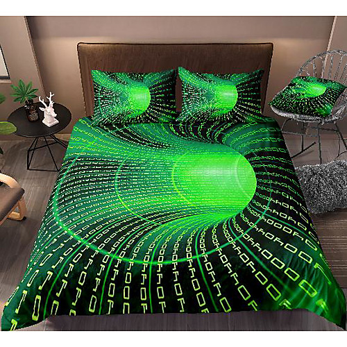 

3d hole print 3-piece duvet cover set hotel bedding sets comforter cover with soft lightweight microfiber, include 1 duvet cover, 2 pillowcases for double/queen/king(1 pillowcase for twin/single)