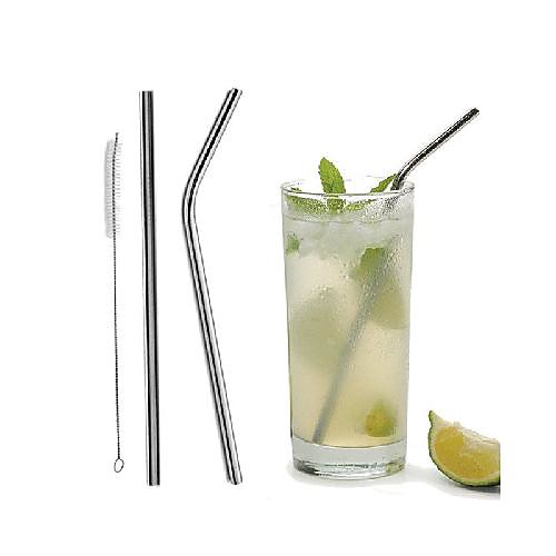 Drinking Straw Stainless Steel Straws Reusable Bent Mug Coffee Child with Cleaner Brush 2pcs Straw Set and 1pc Cleaning Brush for Beverage Drink
Drinking Straw Stainless Steel Straws Reusable Bent Mug Coffee Child with Cleaner Brush 2pcs Straw Set and 1pc Cleaning Brush for Beverage Drink