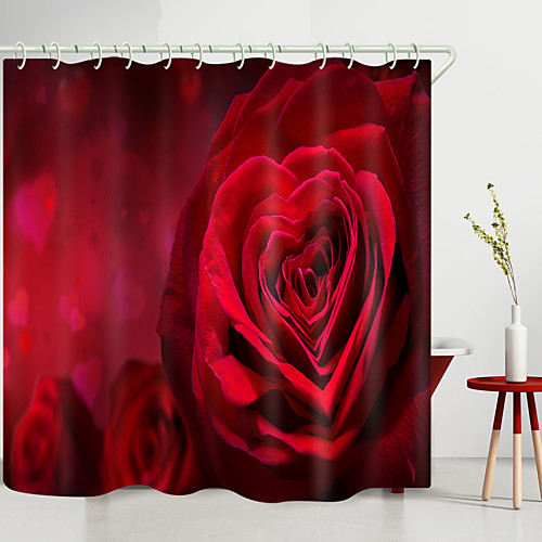 

Shower Curtain With Hooks Suitable For Separate Wet And Dry Zone Divide Bathroom Shower Curtain Waterproof Oil-proofModern Polyester New Design