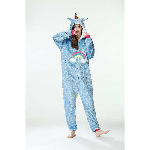 

Kid's Adults' Kigurumi Pajamas Unicorn Flying Horse Onesie Pajamas Flannel Blue / Pink Cosplay For Men and Women Boys and Girls Animal Sleepwear Cartoon Festival / Holiday Costumes