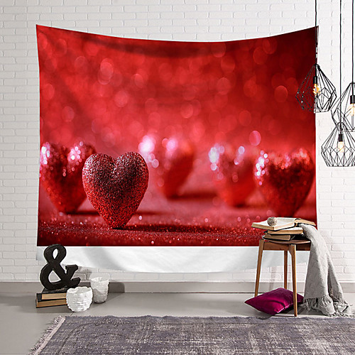 

Valentine's Day Wall Tapestry Art Decor Blanket Curtain Hanging Home Bedroom Living Room Decoration Heart