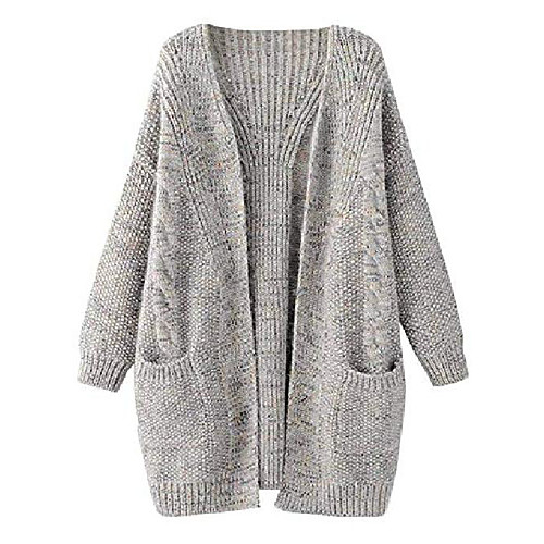 

women's winter / autumn warm knit knit knit casual pockets open knitted coats winter coats cardigan coat - green - xl