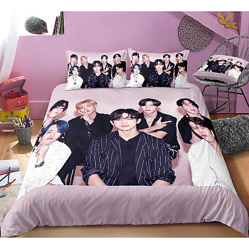 

got7 series 3-piece duvet cover set hotel bedding sets comforter cover with soft lightweight microfiber, include 1 duvet cover, 2 pillowcases for double/queen/king(1 pillowcase for twin/single)