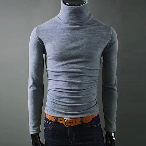 

Men's T shirt non-printing Solid Colored Long Sleeve Casual Tops Simple Basic Black Purple Wine