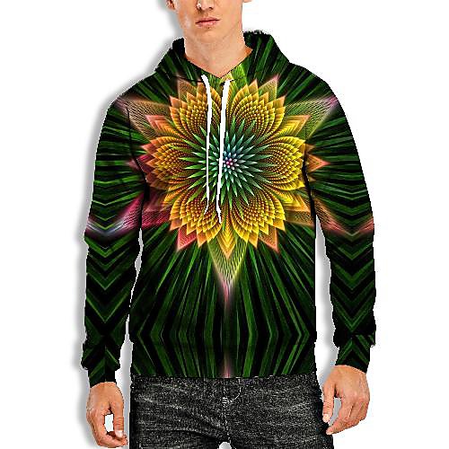 

Men's Pullover Hoodie Sweatshirt Graphic Optical Illusion 3D Print Hooded Daily 3D Print 3D Print Casual Hoodies Sweatshirts Long Sleeve Green