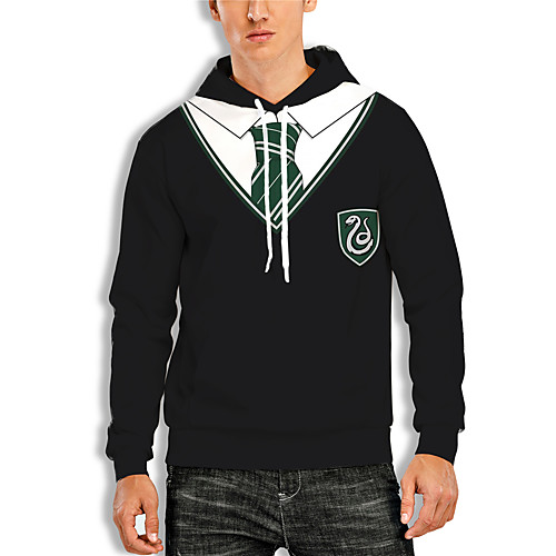 

Men's Pullover Hoodie Sweatshirt Graphic 3D Print Hooded Daily 3D Print Basic Casual Hoodies Sweatshirts Long Sleeve Black