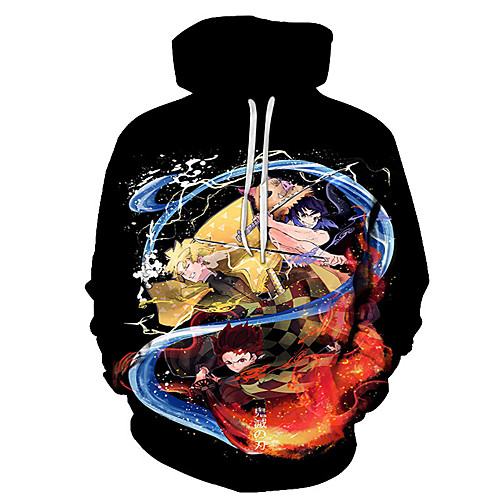 

Inspired by Demon Slayer Kamado Nezuko Kamado Tanjirou Cosplay Costume Hoodie Polyester / Cotton Blend 3D Printing Hoodie For Women's / Men's