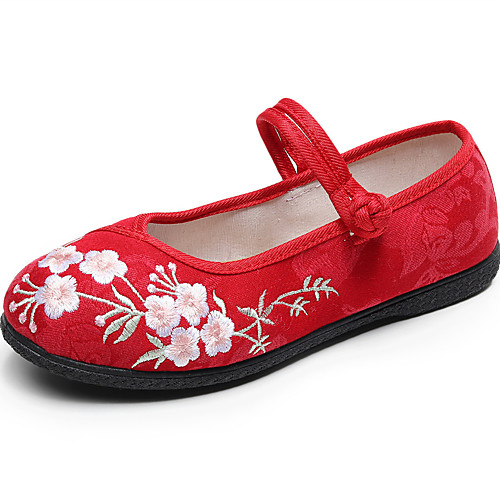 

Women's Dance Shoes Modern Shoes Flat Flat Heel Black Red Beige Buckle Adults'