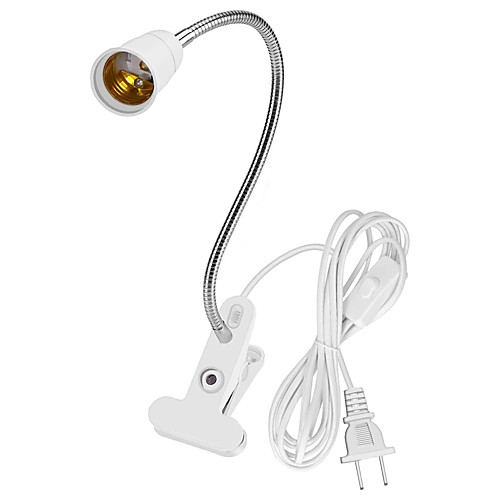 

1PC E27/E26 Lamp Holder Extended 35cm Swan Neck Desk Office Clip Lamp Holder with Switch US Plug Wire Length 1700cm (Without Lights)