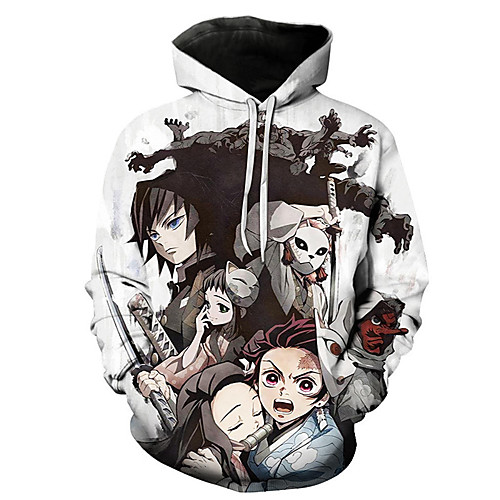 

Inspired by Demon Slayer Kamado Nezuko Kamado Tanjirou Cosplay Costume Hoodie Polyester / Cotton Blend 3D Printing Harajuku Graphic Hoodie For Women's / Men's