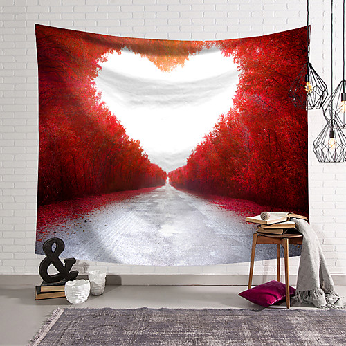 

Valentine's Day Wall Tapestry Art Decor Blanket Curtain Hanging Home Bedroom Living Room Decoration Love Heart Tree