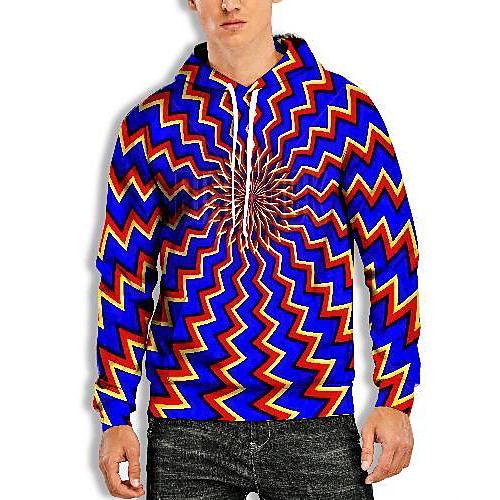 

Men's Pullover Hoodie Sweatshirt Graphic Optical Illusion 3D Print Hooded Daily 3D Print 3D Print Casual Hoodies Sweatshirts Long Sleeve Purple