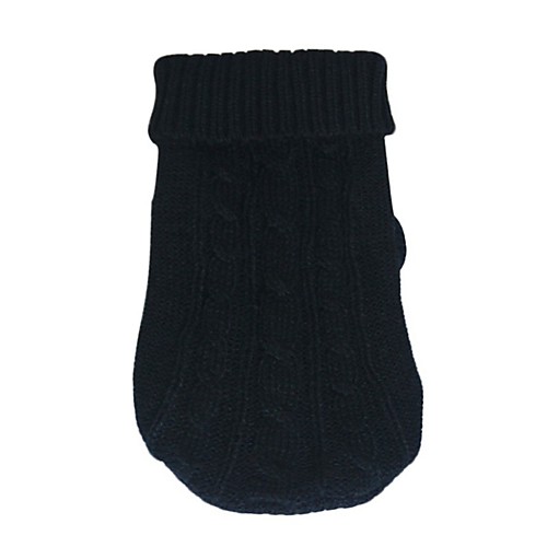 

Dog Sweater Puppy Clothes Solid Colored Keep Warm Winter Dog Clothes Puppy Clothes Dog Outfits Black Costume for Girl and Boy Dog Acrylic Fibers S