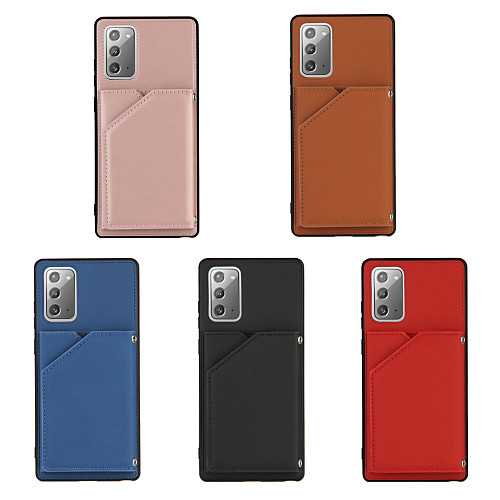 

Case For Samsung Galaxy S20 / S20 Plus / S20 Ultra / S20 FE 5G Card Holder Shockproof Back Cover Solid Colored PU Leather TPU