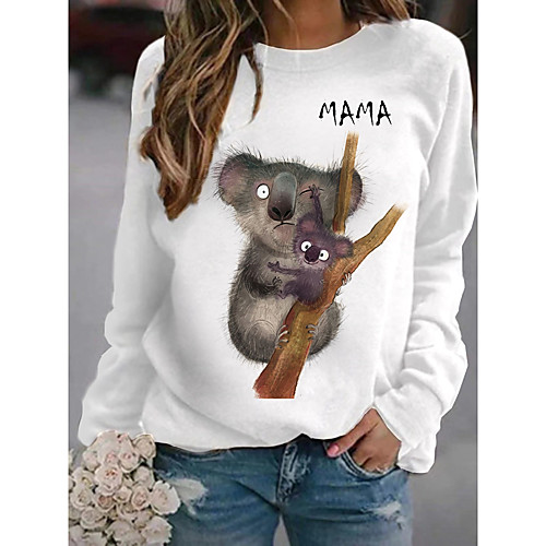 

Women's Hoodie Sweatshirt Cartoon Graphic Daily Basic Casual Hoodies Sweatshirts Yellow Blushing Pink Gray