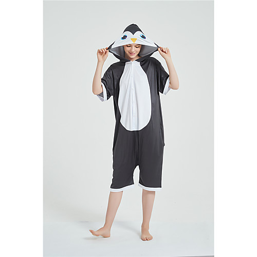 

Adults' Kigurumi Pajamas Penguin Onesie Pajamas Pure Cotton Black Cosplay For Men and Women Animal Sleepwear Cartoon Festival / Holiday Costumes