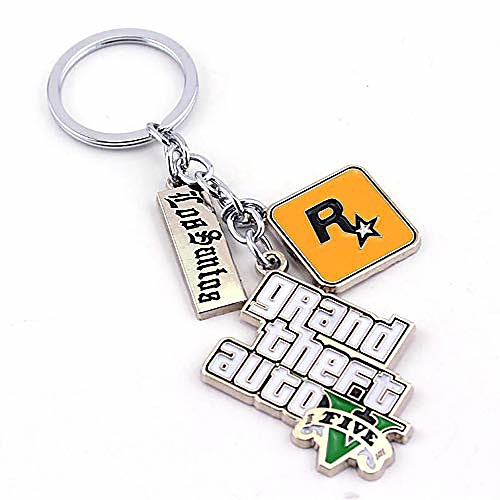 

gta v and red dead redemption 2 games inspired - games logo keychain collection (gta v main logo style)