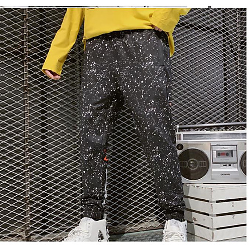 

Men's Casual Bootcut Chinos Pants Graphic Full Length Black