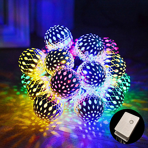 

Solar Powered Outdoor Waterproof String Lights Orb Lantern DIY Moroccan Ball Multicolor Strip Lamp 10M 100LED 8 Mode Globe Fairy String Lights Lighting for Outdoor Garden Patio Wedding Party