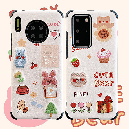 

Case For Huawei Huawei P40 / Huawei Mate 30 / HUAWEI P30 Shockproof Back Cover Lines / Waves TPU