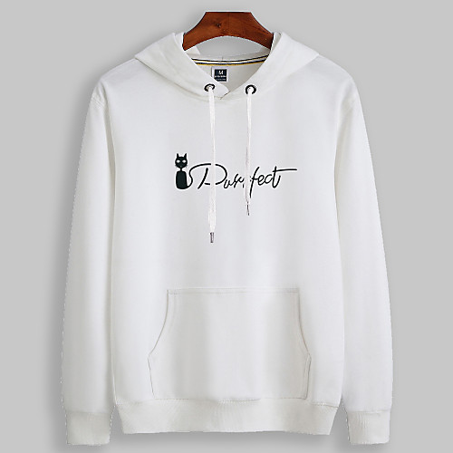 

Women's Pullover Hoodie Sweatshirt Cat Graphic Text Front Pocket Daily Basic Casual Hoodies Sweatshirts Yellow Wine Gray