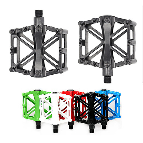 

bike platform pedals lightweight road cycling bicycle pedals for mtb bmx (red)