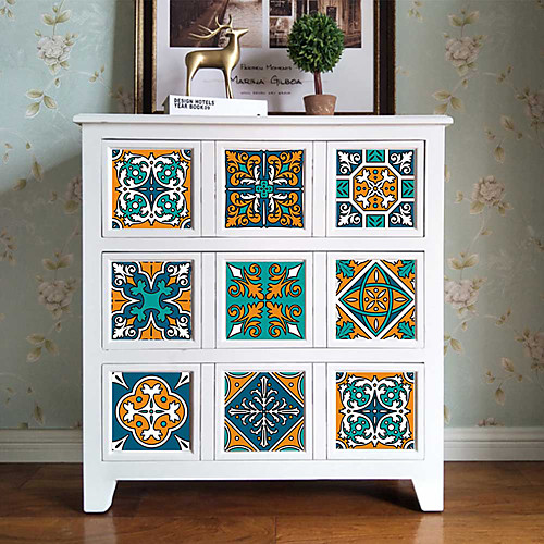 

Self Adhesive Tile Sticker European Style Wall Sticker Pvc Sticker Removable Tile Sticker Decals For Bathroom Kitchen 10pcs