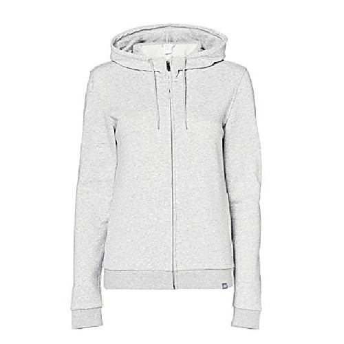 

hooded jacket for women made of terry cloth, light gray, 44, label: xxl