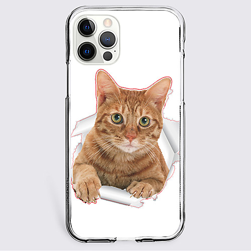 

Cat Animal Phone Case For Apple iPhone 12 iPhone 11 iPhone 12 Pro Max Unique Design Protective Case Shockproof Back Cover TPU